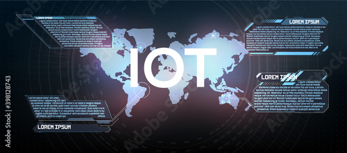 Internet of things (IoT) and networking concept for connected devices. Digital Network Connections, The concept of connecting devices using IOT technology. ICT (Information Communication Technology)