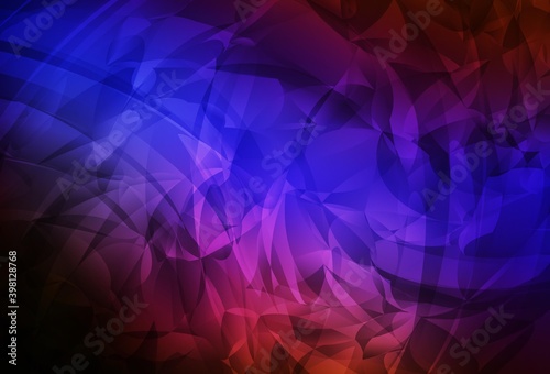 Dark Blue, Red vector template with chaotic shapes. © smaria2015