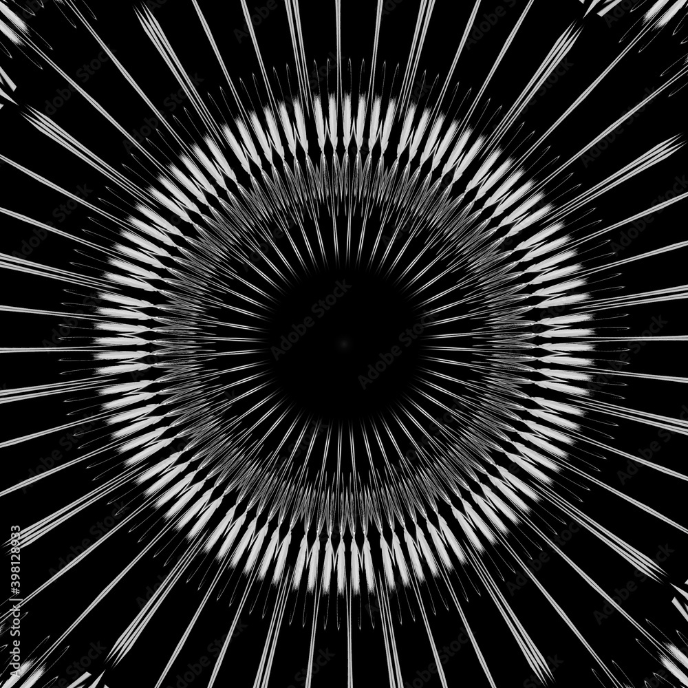 black and white background in kaleidoscope view black and white background in kaleidoscope view