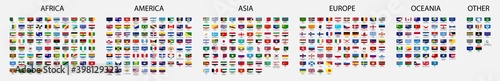 Flag of world. Vector icons.