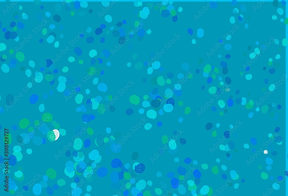 Light Blue, Green vector background with bent ribbons.