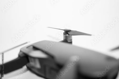 the blades of a flying Drone. white background