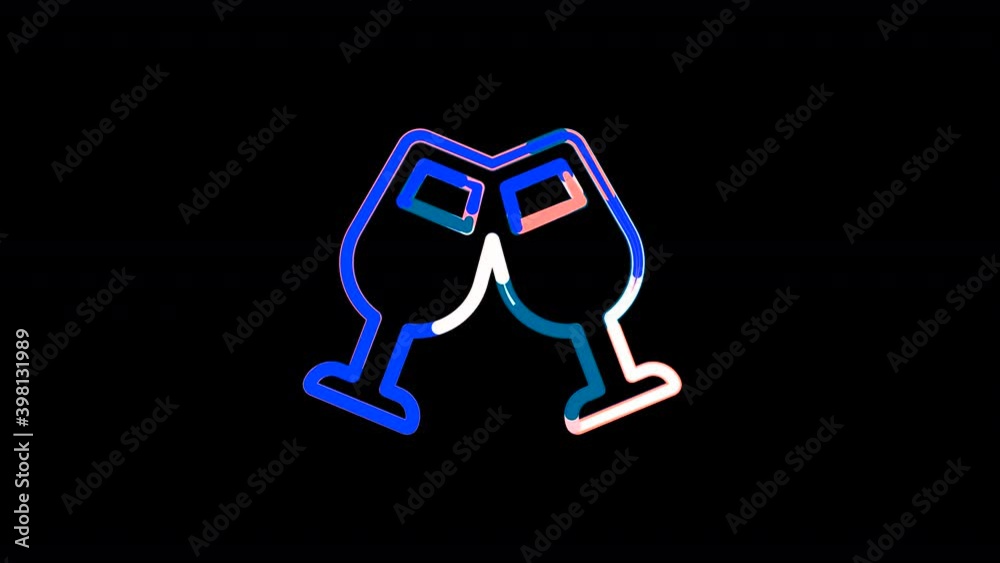 Circles gather in symbol glass cheers. After it crumbles in a line and moves to the camera. Alpha channel black Circles gather in symbol glass cheers. After it crumbles in a line and moves to the camera. Alpha channel black