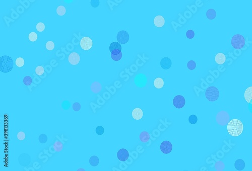 Light Blue, Green vector background with beautiful snowflakes.