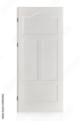 Fototapeta Naklejka Na Ścianę i Meble -  Wooden door isolated on white background. Plastic door