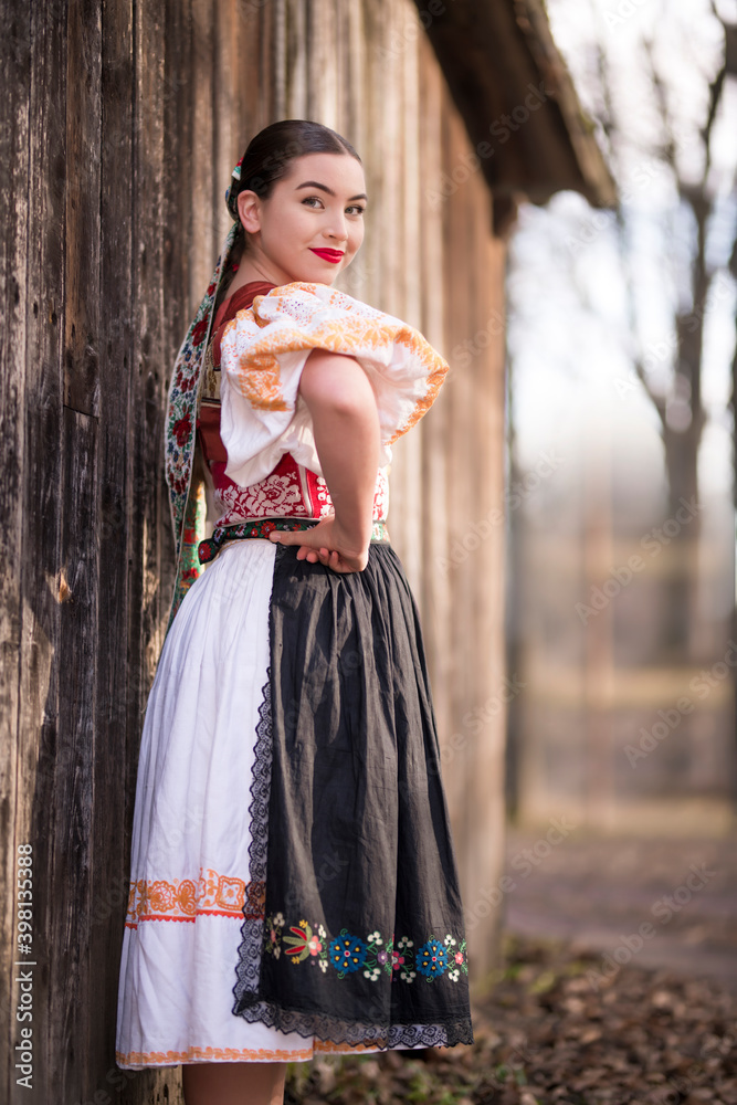 Slovak folklore. Slovak folklore girl.