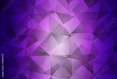 Light Purple  Pink vector polygon abstract backdrop.