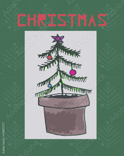 merry christmas greeting card