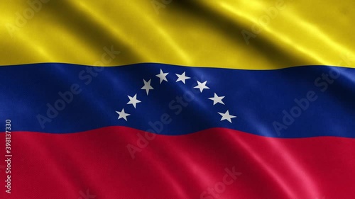 Wallpaper Mural Venezuela National Flag Country Banner Waving 3D Loop Animation. High Quality 4K Resolution. Torontodigital.ca