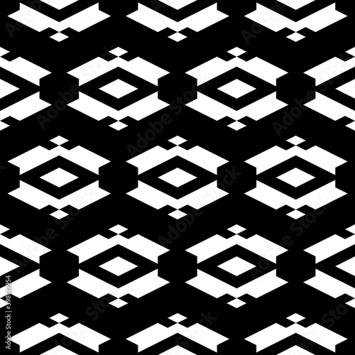 Seamless pattern. Rhombuses, figures ornament. Diamonds, shapes wallpaper. Geometric backdrop. Digital paper, textile print, web design, abstract. Shapes background. Ethnic motif. Vector artwork.
