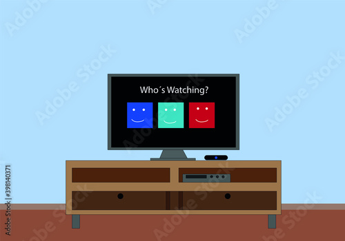 Tv that is located in a piece of furniture. Soon to play movies in streaming with a tv box. Netflix