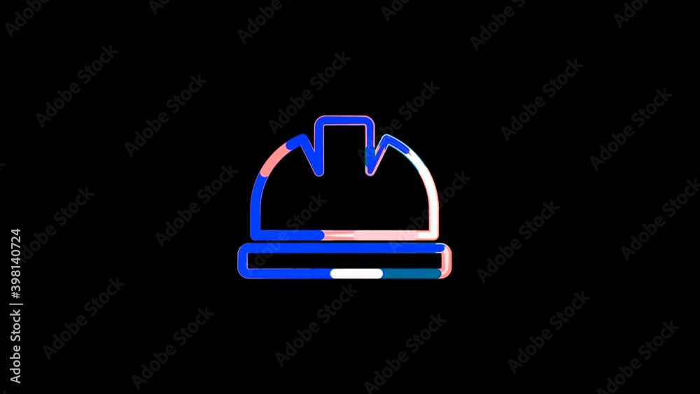 Circles gather in symbol hard hat. After it crumbles in a line and moves to the camera. Alpha channel black Circles gather in symbol hard hat. After it crumbles in a line and moves to the camera. Alpha channel black
