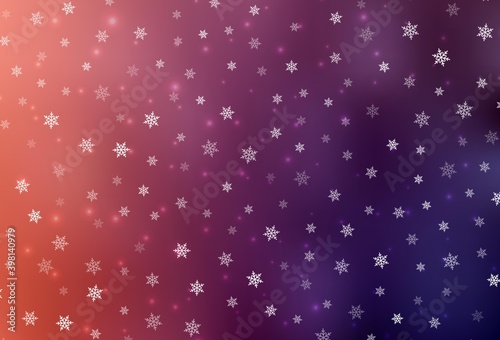 Dark Pink, Red vector pattern in Christmas style.
