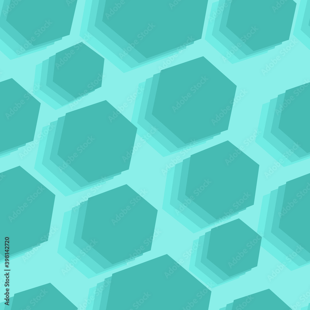 Seamless Pattern with Hexagons with Moving Effect Seamless Pattern with Hexagons with Moving Effect