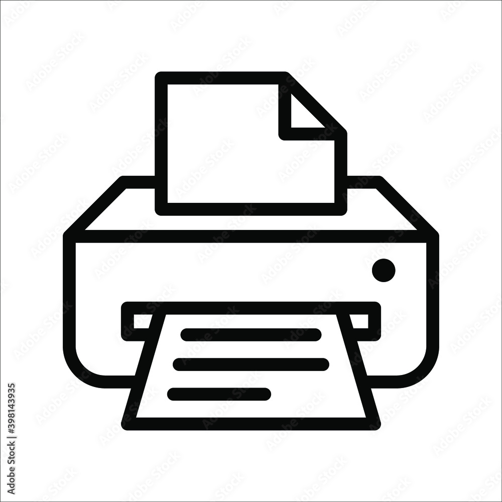 Printer icon vector. Simple Print sign Printer icon vector. Simple Print sign