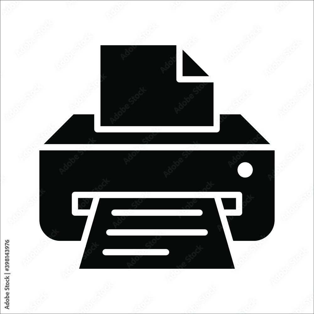 Printer icon vector. Simple Print sign Printer icon vector. Simple Print sign