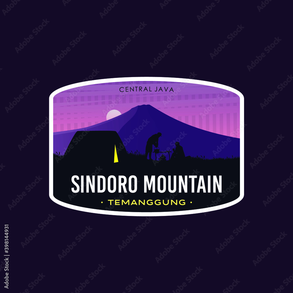 Sindoro Mountain Logo Vector Design