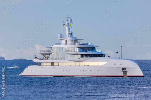 Mega Yacht  anchored in Indian Bay, Saint Vincent and the Grenadines