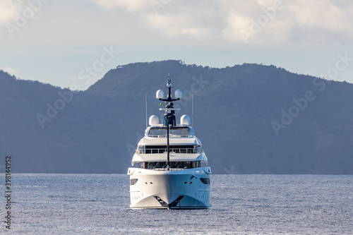 Mega Yacht anchored in Indian Bay, Saint Vincent and the Grenadines