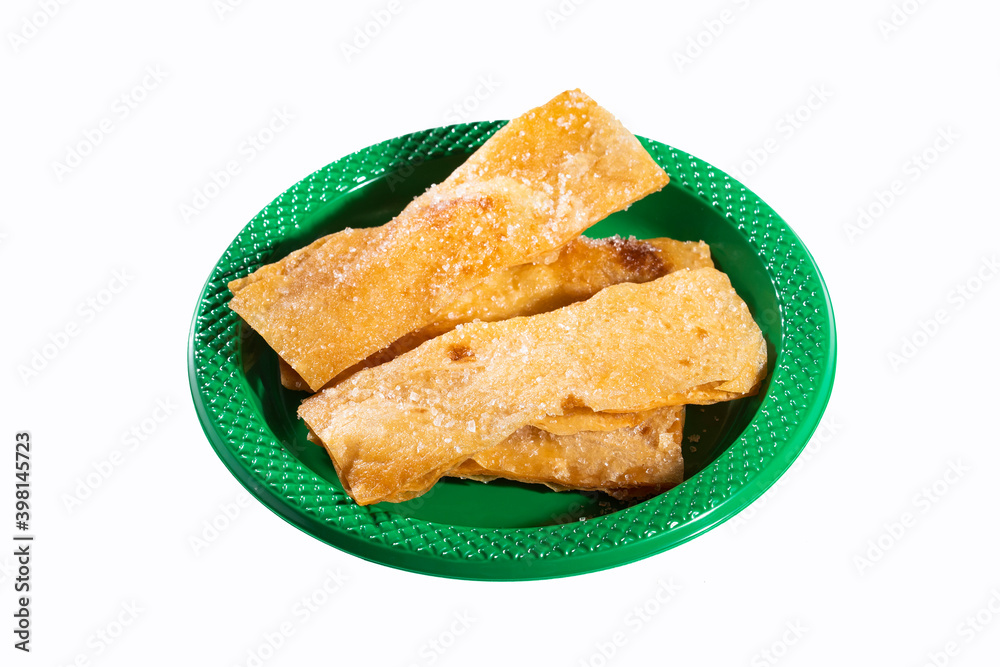 Hojuelas - Christmas hojaldras - Traditional Colombian sweet Hojuelas - Christmas hojaldras - Traditional Colombian sweet