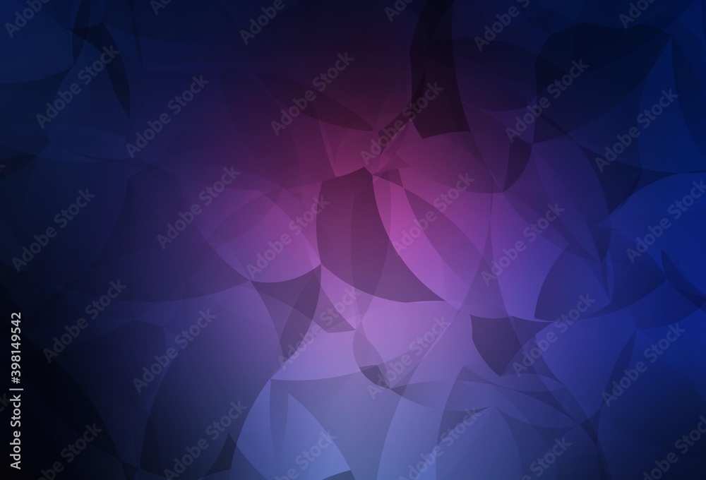 Dark Pink, Blue vector low poly layout.