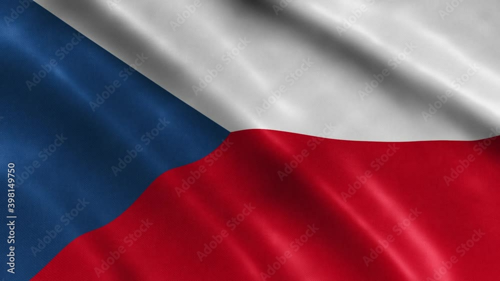 Czech Republic Czechia National Flag Country Banner Waving 3D Loop Animation. Czech Republic Czechia National Flag Country Banner Waving 3D Loop Animation.