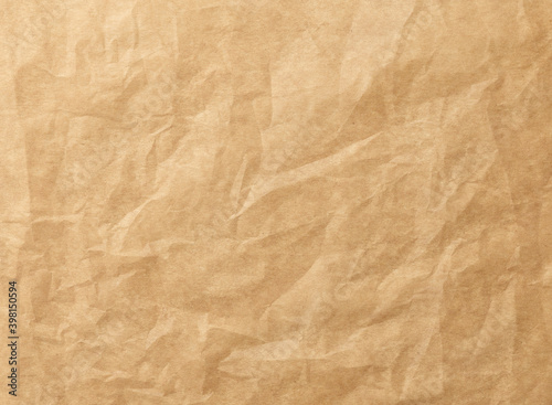 crumpled brown baking paper