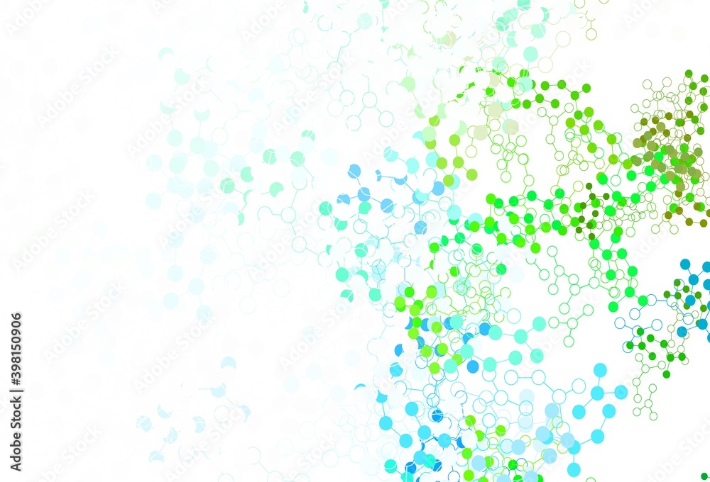 Light Blue, Green vector pattern with artificial intelligence network. Light Blue, Green vector pattern with artificial intelligence network.