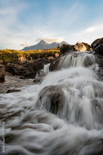 Sligachan Waterfalls on the Isle of Skye  Scotland  taken in August 2020