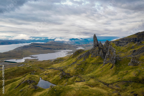 Old Man of Storr on the Isle of Skye in Scotland taken in August 2020