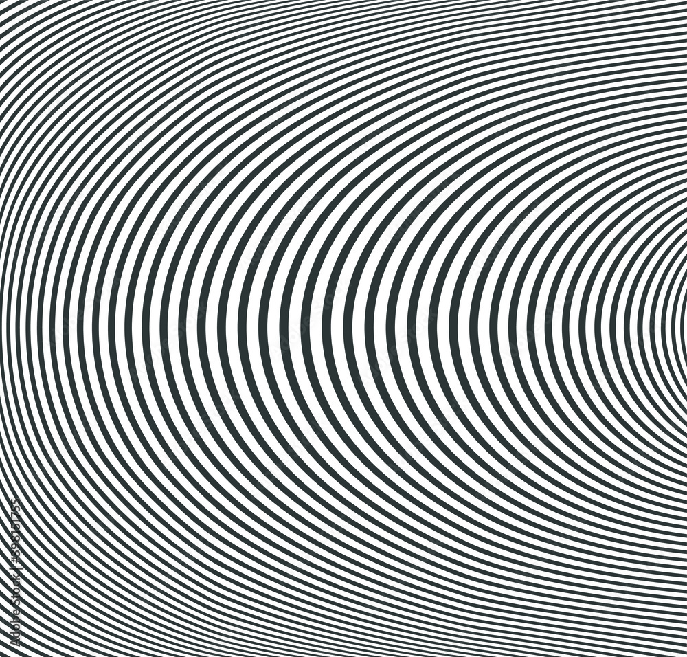 Abstract vector circle halftone black background. Gradient retro line pattern design. Monochrome graphic. Circle for sound wave. vector illustration Abstract vector circle halftone black background. Gradient retro line pattern design. Monochrome graphic. Circle for sound wave. vector illustration
