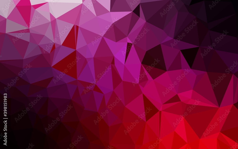 Light Purple, Pink vector polygonal template. Creative illustration in halftone style with gradient. The best triangular design for your business. Light Purple, Pink vector polygonal template. Creative illustration in halftone style with gradient. The best triangular design for your business.