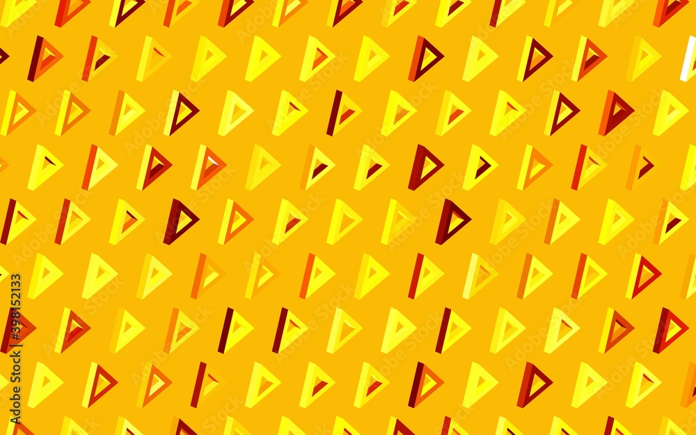 Dark Orange vector texture with triangular style. Dark Orange vector texture with triangular style.