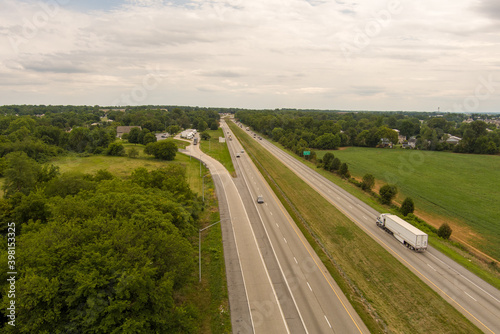 Фотография Aerial view of Interstate 81 near Greencastle, Franklin County, Pennsylvania