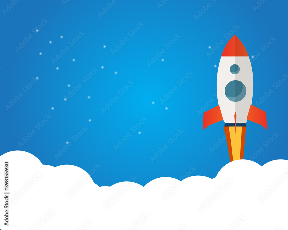 Space rocket launch to the sky in startup concept of big project. Space rocket launch to the sky in startup concept of big project.