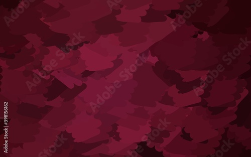 Dark Pink, Red vector background with abstract shapes.