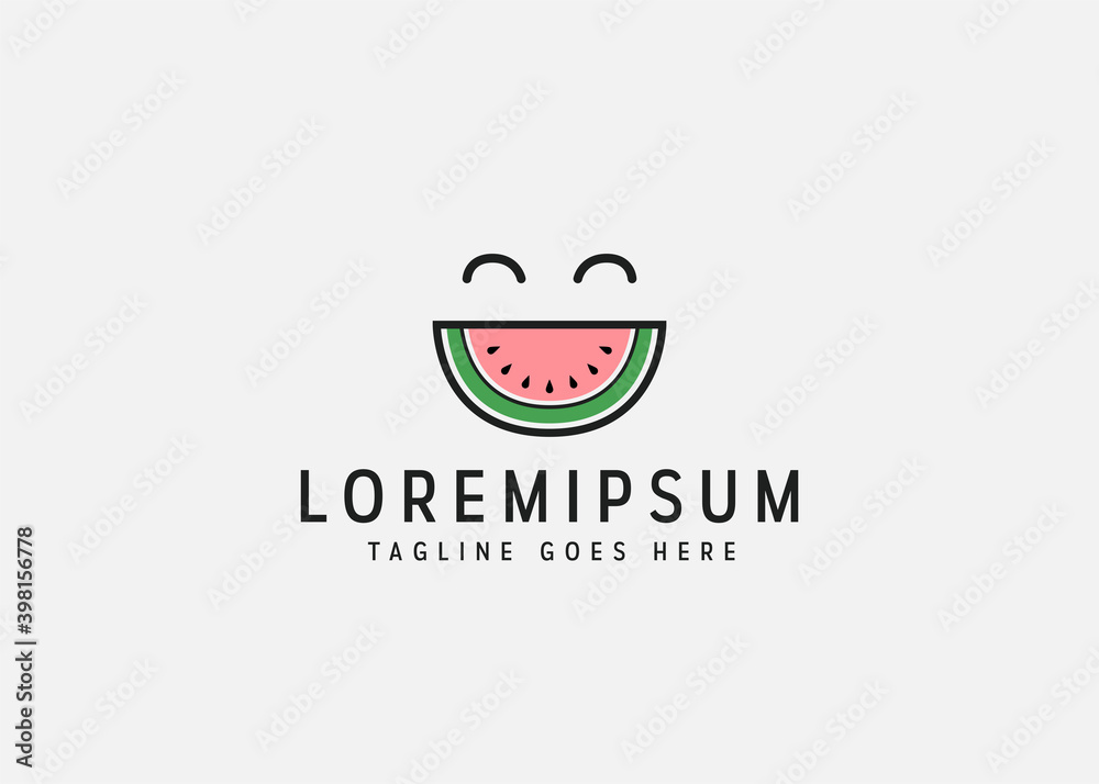 watermelon smile icon design. Illustration of watermelon smile. Vintage design watermelon smile icon design. Illustration of watermelon smile. Vintage design