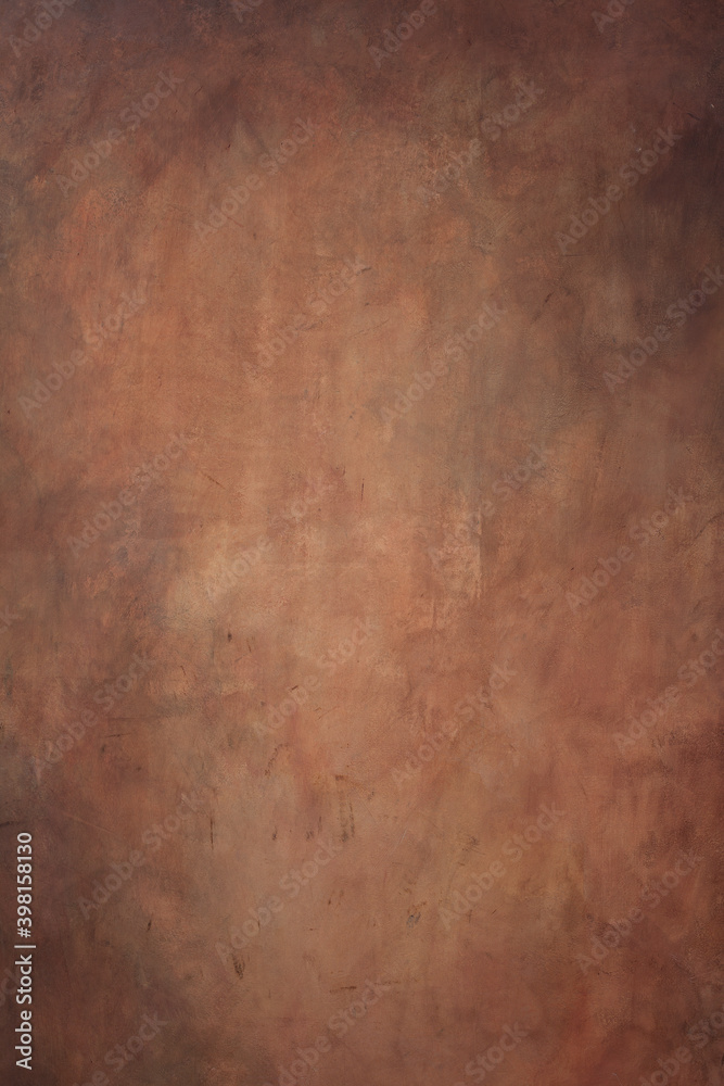 Brown hand painted scuffed backdrop with vignetting