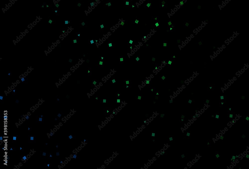 Dark Blue, Green vector layout with circles, lines, rectangles.