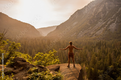 hiker in the mountains
