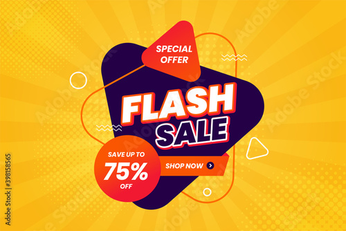 Flash sale discount banner promotion background