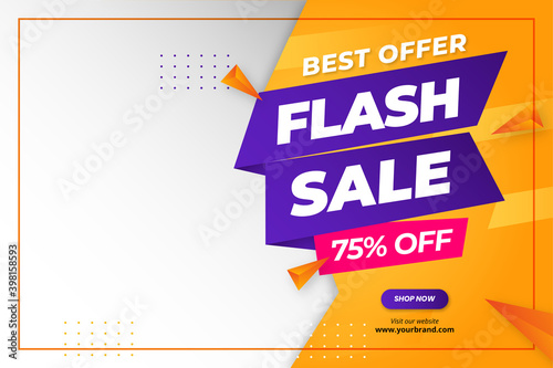 Flash sale discount banner promotion background