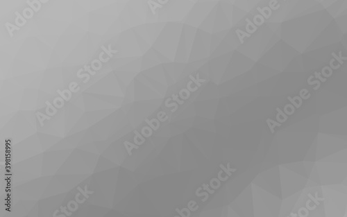 Light Silver, Gray vector abstract polygonal texture. Geometric illustration in Origami style with gradient. Completely new design for your business.