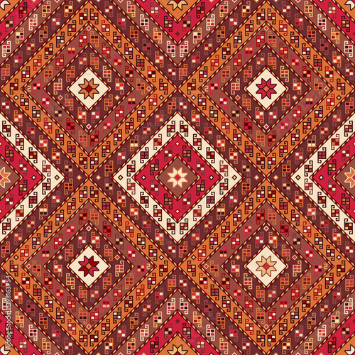 Kilim Bohemian Seamless Pattern