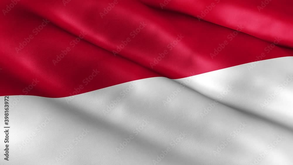 Monaco National Flag Country Banner Waving 3D Loop Animation. Monaco National Flag Country Banner Waving 3D Loop Animation.