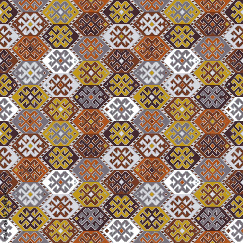 Kilim Bohemian Seamless Pattern