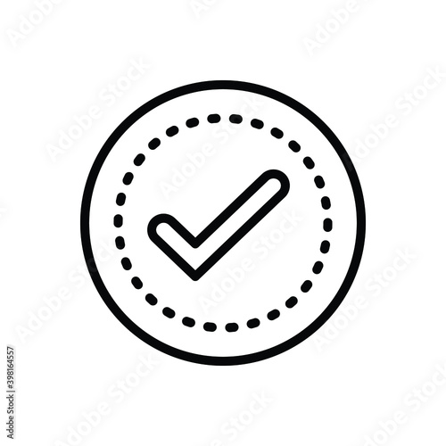 Black line icon for sure