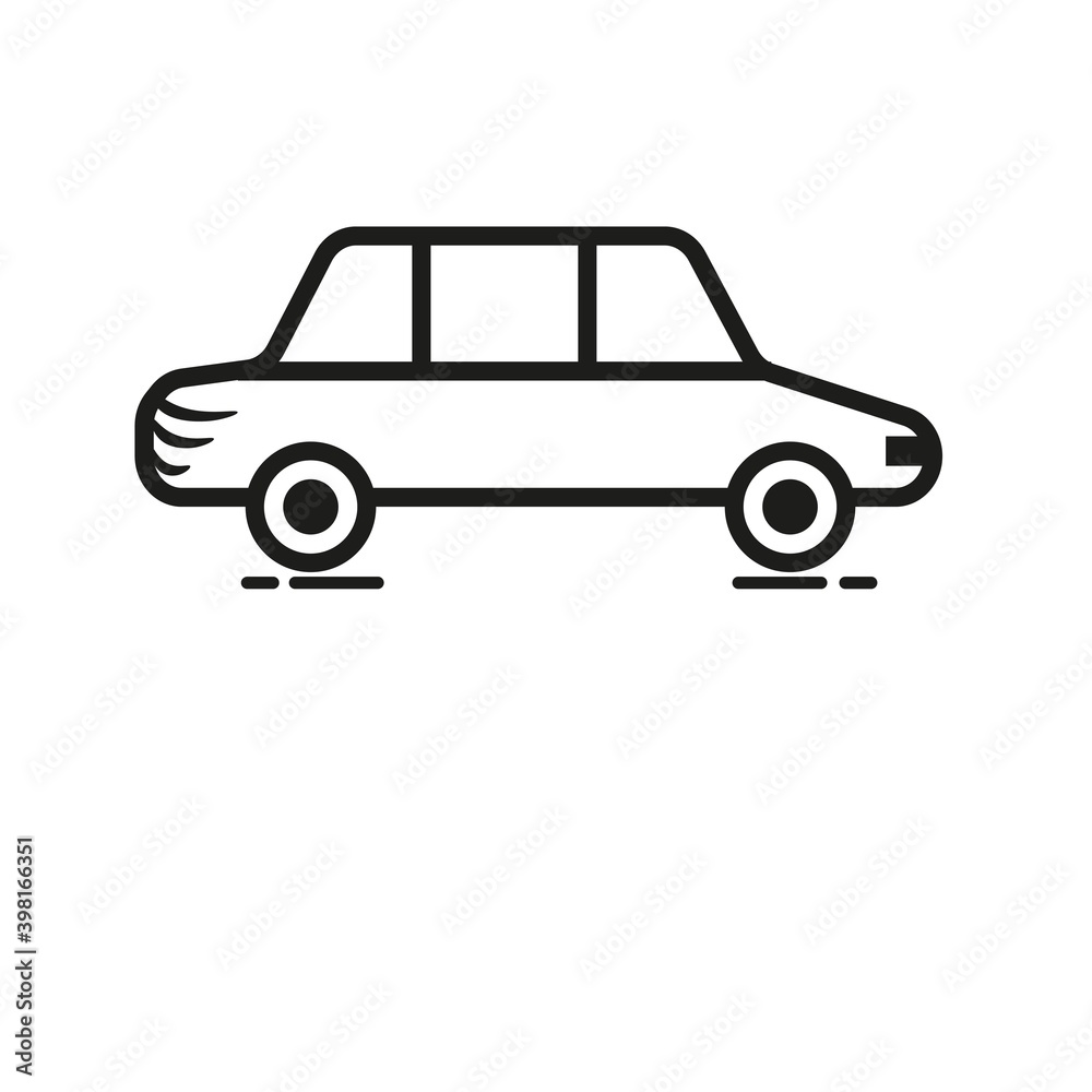 vector of icon design with car shape in flat style