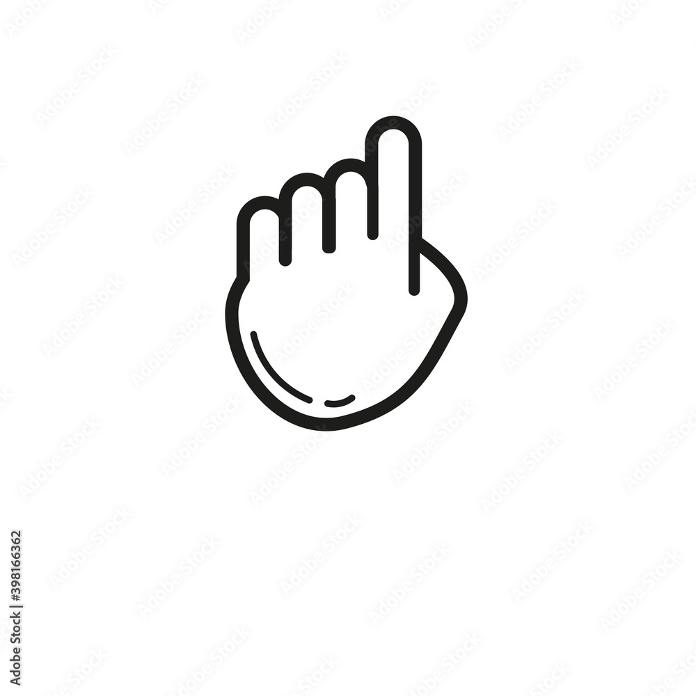 Fototapeta premium vector of icon design with finger shape in flat style
