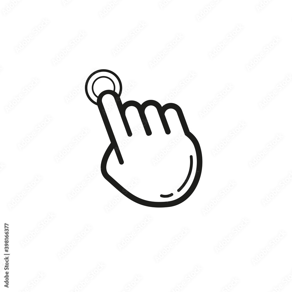 vector of icon design with finger shape in flat style vector of icon design with finger shape in flat style